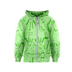 Electric Lime Kids  Zipper Hoodie by Janetaudreywilson