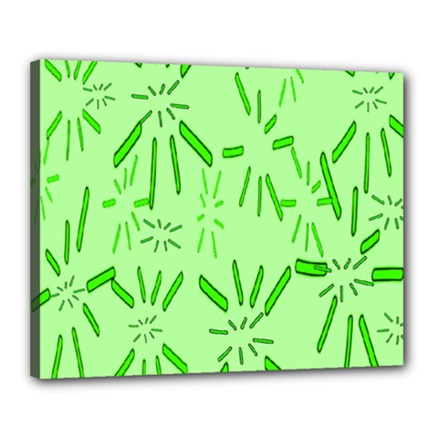 Electric Lime Canvas 20  X 16  (stretched) by Janetaudreywilson