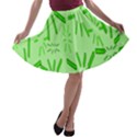 Electric Lime A-line Skater Skirt View1