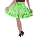 Electric Lime A-line Skater Skirt View2