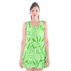 Electric Lime Scoop Neck Skater Dress by Janetaudreywilson