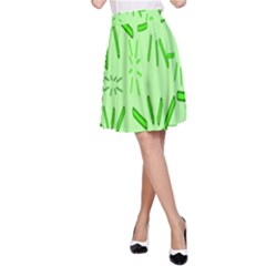 Electric Lime A-line Skirt by Janetaudreywilson