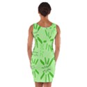 Electric Lime Wrap Front Bodycon Dress View2