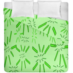 Electric Lime Duvet Cover Double Side (king Size) by Janetaudreywilson