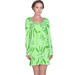 Electric Lime Long Sleeve Nightdress by Janetaudreywilson