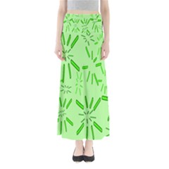 Electric Lime Full Length Maxi Skirt by Janetaudreywilson