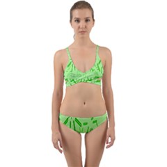 Electric Lime Wrap Around Bikini Set by Janetaudreywilson