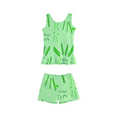 Electric Lime Kids  Boyleg Swimsuit by Janetaudreywilson