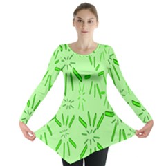 Electric Lime Long Sleeve Tunic  by Janetaudreywilson