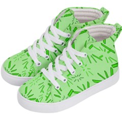 Electric Lime Kids  Hi-top Skate Sneakers by Janetaudreywilson