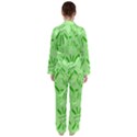 Electric Lime Satin Long Sleeve Pyjamas Set View2