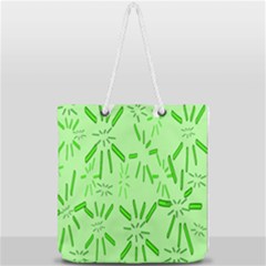 Electric Lime Full Print Rope Handle Tote (large) by Janetaudreywilson