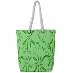 Electric Lime Full Print Rope Handle Tote (small) by Janetaudreywilson