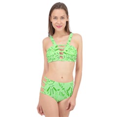 Electric Lime Cage Up Bikini Set by Janetaudreywilson