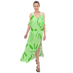 Electric Lime Maxi Chiffon Cover Up Dress by Janetaudreywilson