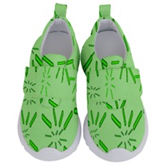 Electric Lime Kids  Velcro No Lace Shoes by Janetaudreywilson