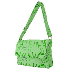 Electric Lime Full Print Messenger Bag (s) by Janetaudreywilson