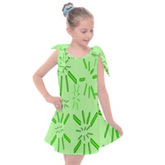 Electric Lime Kids  Tie Up Tunic Dress by Janetaudreywilson