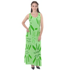 Electric Lime Sleeveless Velour Maxi Dress