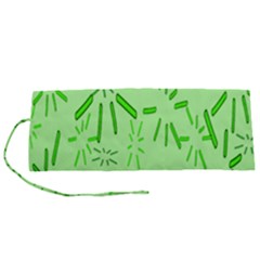 Electric Lime Roll Up Canvas Pencil Holder (s) by Janetaudreywilson