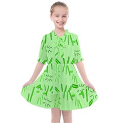 Electric Lime Kids  All Frills Chiffon Dress by Janetaudreywilson