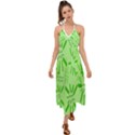 Electric Lime Halter Tie Back Dress  View1