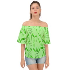 Electric Lime Off Shoulder Short Sleeve Top by Janetaudreywilson