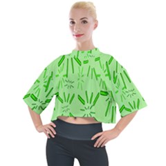 Electric Lime Mock Neck Tee by Janetaudreywilson