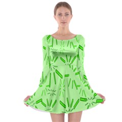 Electric Lime Long Sleeve Skater Dress by Janetaudreywilson