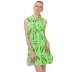 Electric Lime Sleeveless Shirt Dress by Janetaudreywilson