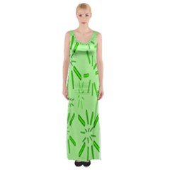 Electric Lime Thigh Split Maxi Dress by Janetaudreywilson