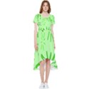 Electric Lime High Low Boho Dress View1