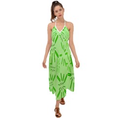 Electric Lime Halter Tie Back Dress  by Janetaudreywilson