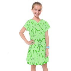 Electric Lime Kids  Drop Waist Dress by Janetaudreywilson