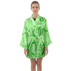 Electric Lime Long Sleeve Satin Kimono by Janetaudreywilson