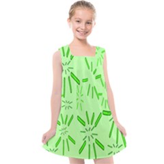 Electric Lime Kids  Cross Back Dress by Janetaudreywilson