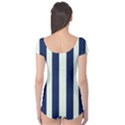 Navy in Vertical Stripes Boyleg Leotard  View2