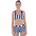 Navy in Vertical Stripes Racerback Boyleg Bikini Set View1