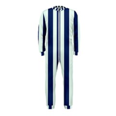 Navy In Vertical Stripes Onepiece Jumpsuit (kids) by Janetaudreywilson