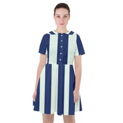 Navy In Vertical Stripes Sailor Dress by Janetaudreywilson