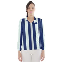 Navy In Vertical Stripes Women s Windbreaker by Janetaudreywilson