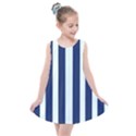 Navy in Vertical Stripes Kids  Summer Dress View1