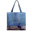 Senior Man Fishing At River, Montevideo, Uruguay001 Zipper Grocery Tote Bag View1