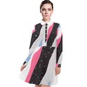 Abstract Space Pattern Design Long Sleeve Chiffon Shirt Dress View1