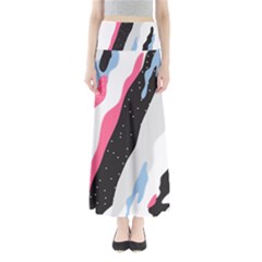 Abstract Space Pattern Design Full Length Maxi Skirt by brightlightarts