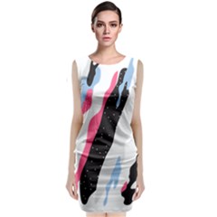 Abstract Space Pattern Design Classic Sleeveless Midi Dress by brightlightarts