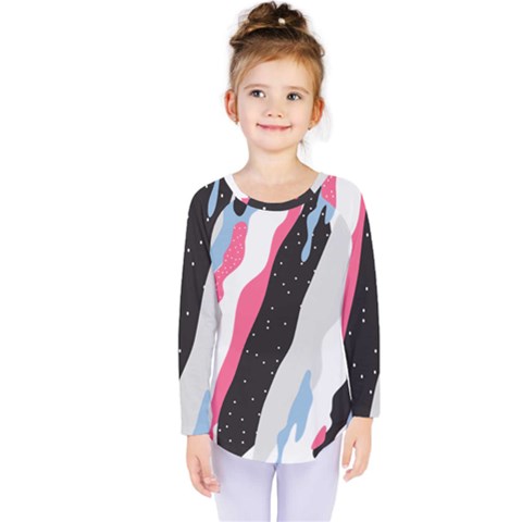 Abstract Space Pattern Design Kids  Long Sleeve Tee by brightlightarts