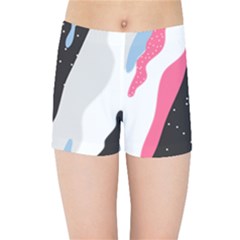 Abstract Space Pattern Design Kids  Sports Shorts by brightlightarts