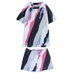 Abstract Space Pattern Design Kids  Swim Tee And Shorts Set by brightlightarts