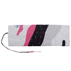 Abstract Space Pattern Design Roll Up Canvas Pencil Holder (m) by brightlightarts